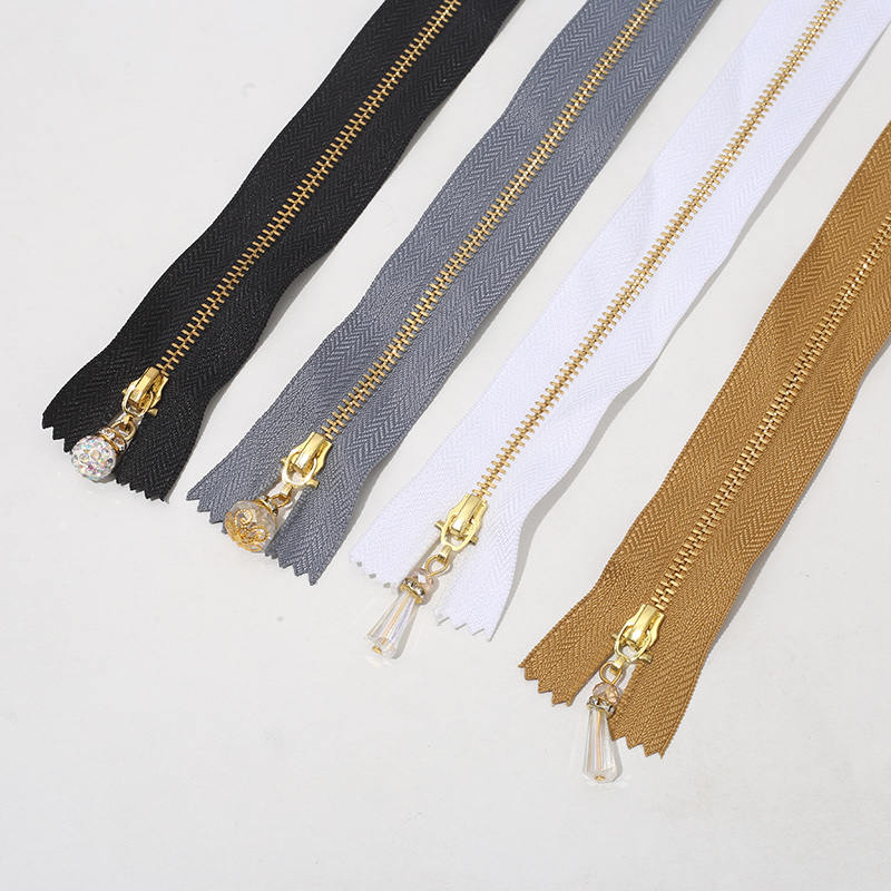 Spot Wholesale No. 3 Color Copper Zipper Bag Pocket Pant Skirt Back Style New Specifications Multi-Color All Application Scenario