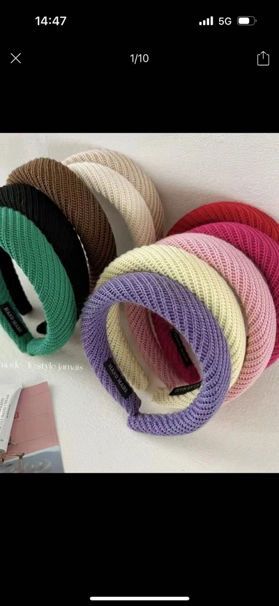 Knitted Increase Headband High Head Top Net Red New Facial Hair Band Simple Headband Hair Card Spring