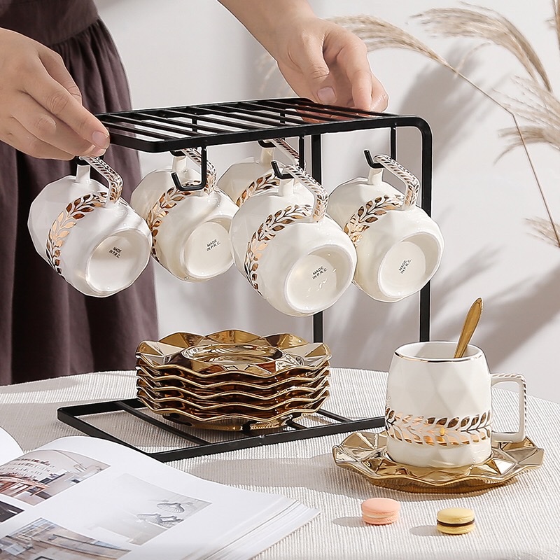 Vintage Bone China European Coffee Cup Set Phnom Penh Ceramic Small Luxury High Appearance Level Small Exquisite Creative Home Tea Set Application Scenario