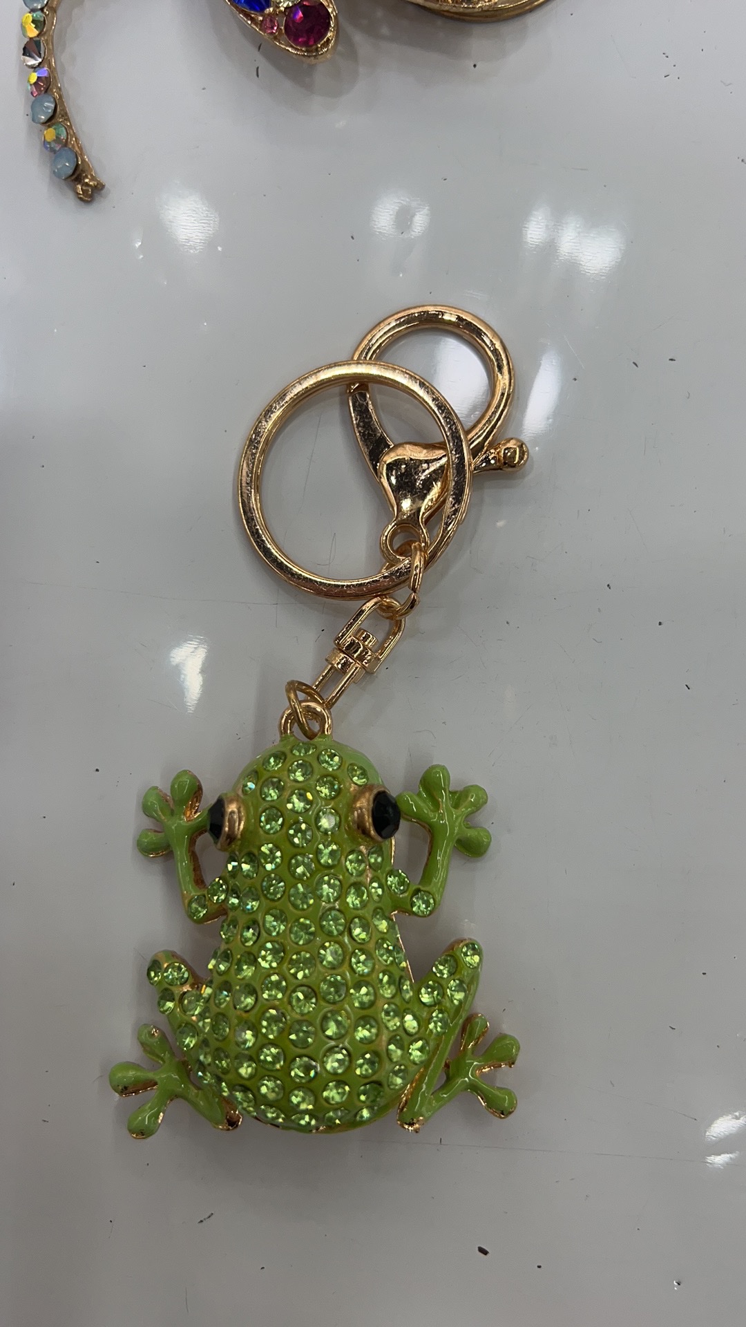 Korean keychain pendant with diamond thumbnail