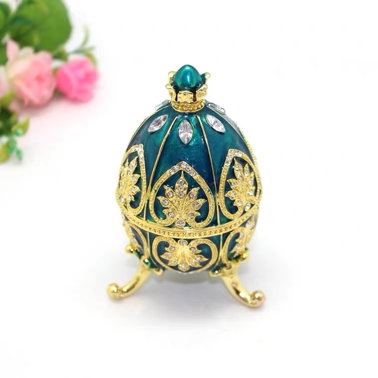 Alloy Enamel Easter Egg Jewelry Box Ornament Craft Gift Jewelry Box Ornament details Picture