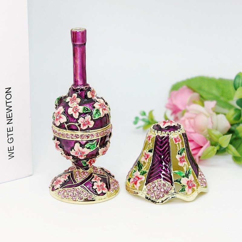 Alloy Table Lamp Jewelry Box Trinket Enamel Color Gift Trinket Specification drawing