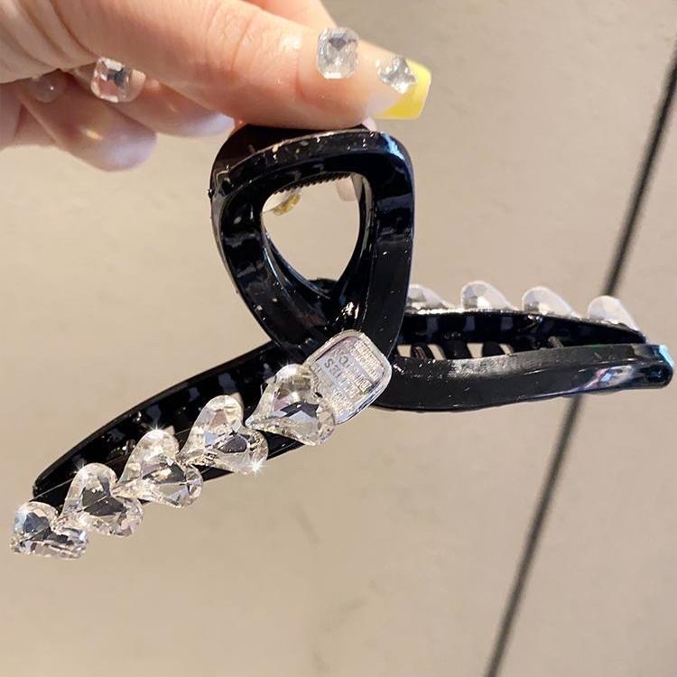 High-Grade Heart Diamond-Shaped Grip Temperament Back Head Shark Clip Fashion Disc Hairpin Grip 2023 New Hair Accessories details Picture