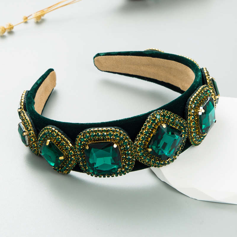 Fashion Heavy Headband Light Luxury Palace Hair Cobalt Temperament High-Grade Hair Accessories Wholesale details Picture