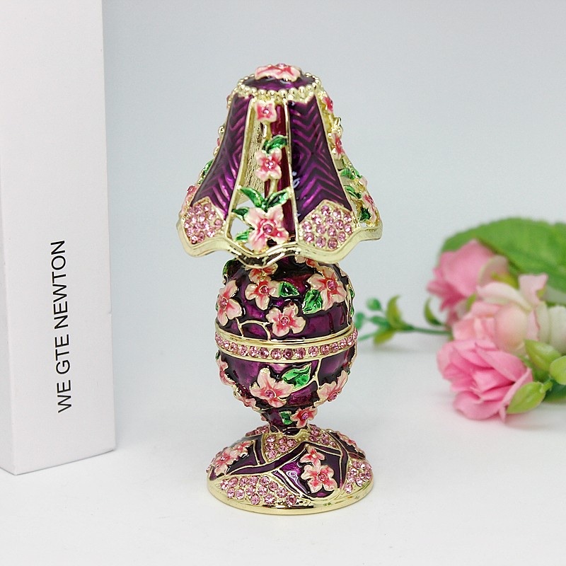 Alloy Table Lamp Jewelry Box Trinket Enamel Color Gift Trinket
