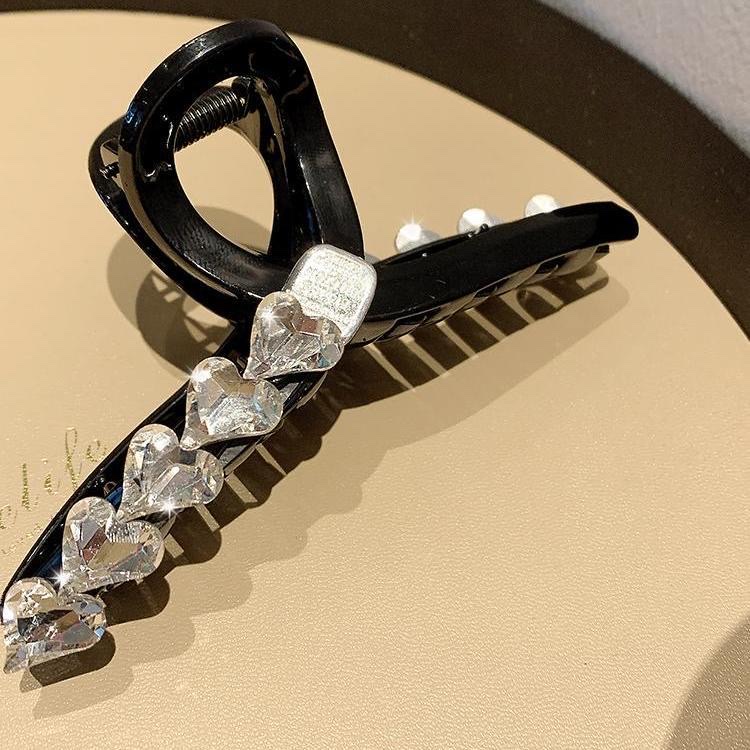 High-Grade Heart Diamond-Shaped Grip Temperament Back Head Shark Clip Fashion Disc Hairpin Grip 2023 New Hair Accessories Item Picture