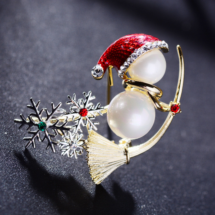 047 Korean fashion elegant snowflake trend European style round brooch cute simple personality fashion lovely ladies accessories accessories corsage thumbnail