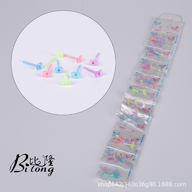Raising ear stick straight stick Plastic stick colored bear earrings invisible student thumbnail