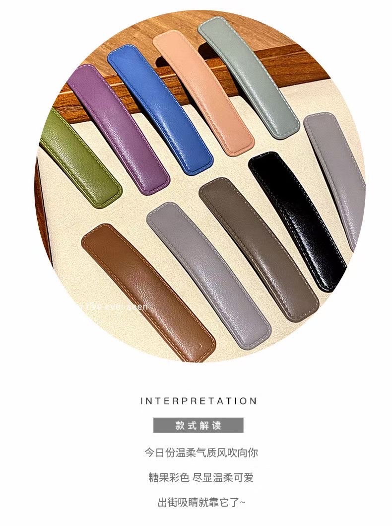 头饰皮革格布料款造型BB夹发夹细节图