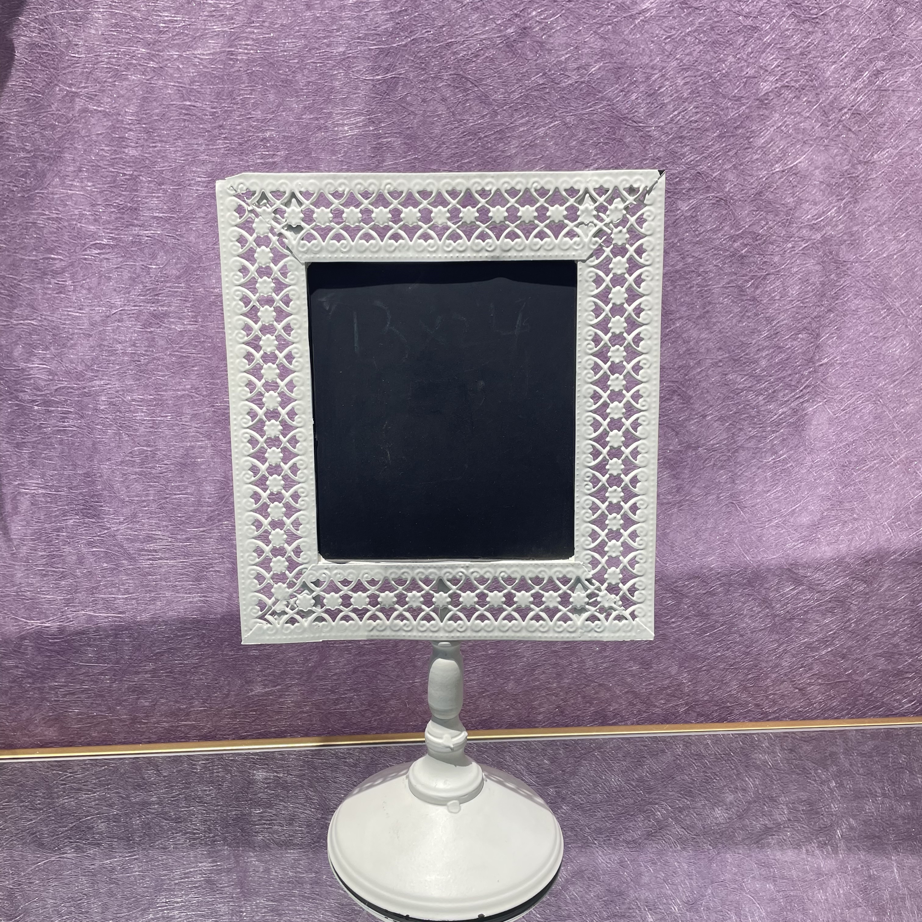 European-Style Retro Iron Garden Small Blackboard Vertical Scaffolding Cafe Clothing Store Decoration Message Board details Picture