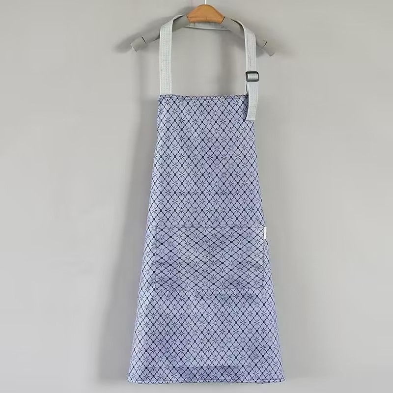 Summer thin apron women's kitchen household waterproof and oil-proof adjustable hanging neck apron work clothes thumbnail
