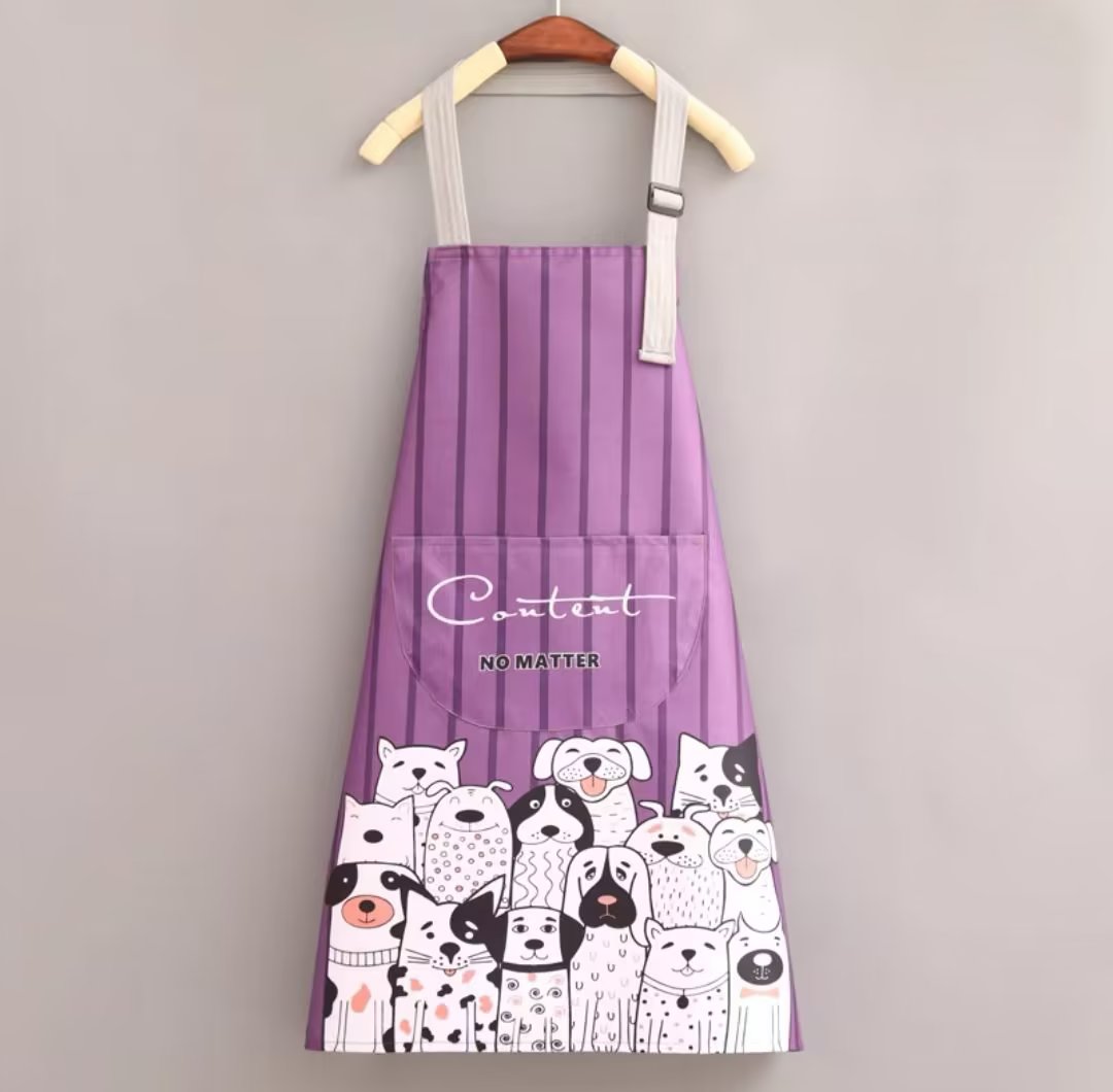 Korean version of fashion cartoon cute work cooking home kitchen apron anti-fouling wear-resistant adult work clothes waist women