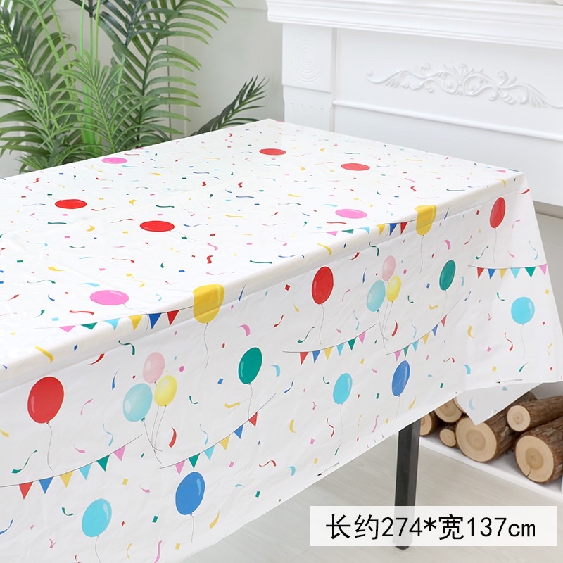 Peva Party Tablecloth Balloon Tablecloth Checkerboard, Corrugated Tablecloth One-Time Size 137*274㎝ 137*183㎝ Application Scenario