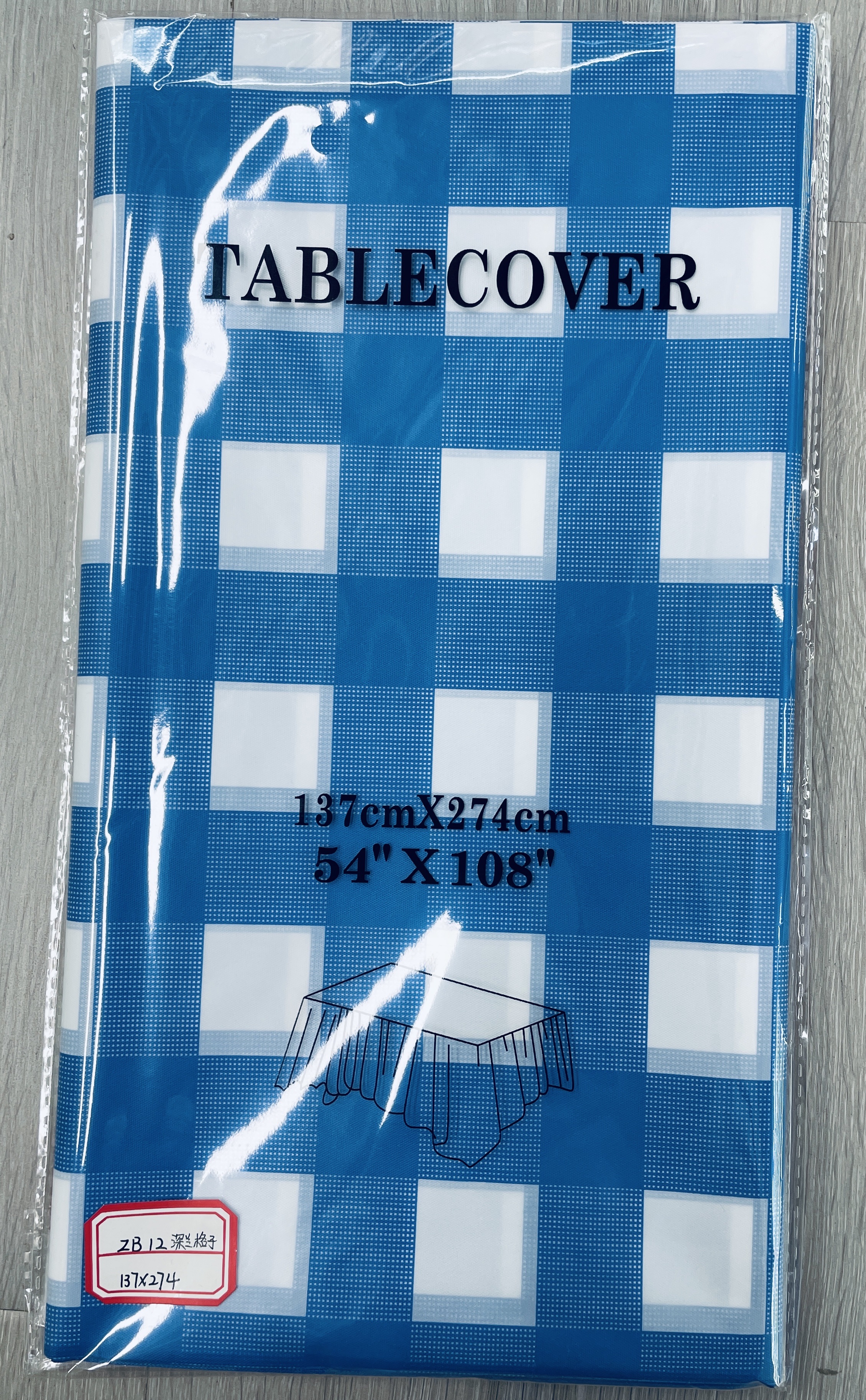 Factory Direct Peva Tablecloth Party Tablecloth Disposable Plaid Tablecloth Red Plaid Blue Plaid Size 137*274Cm Application Scenario