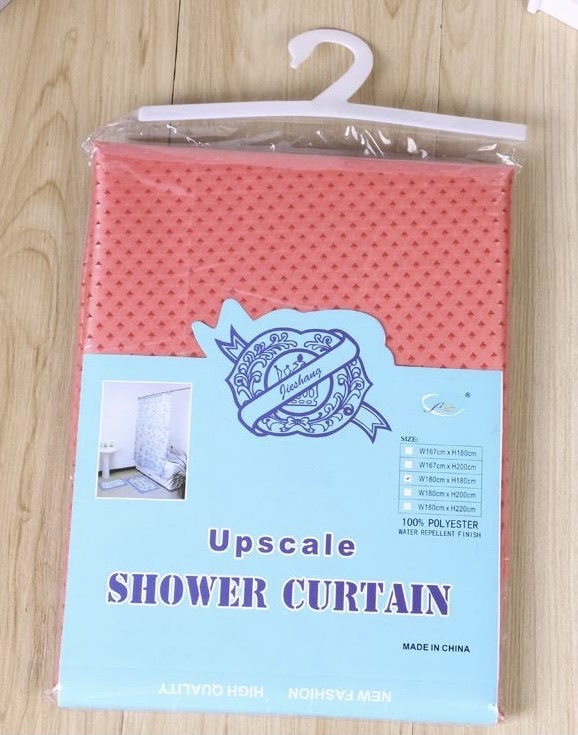 Polyester Brick Point Waterproof Cloth Monochrome Shower Curtain Jacquard Dark Pattern Shower Curtain Waterproof Mildew Resistant Bathroom Partition Available 180*180Cm Other Sizes Can Be Customized Application Scenario