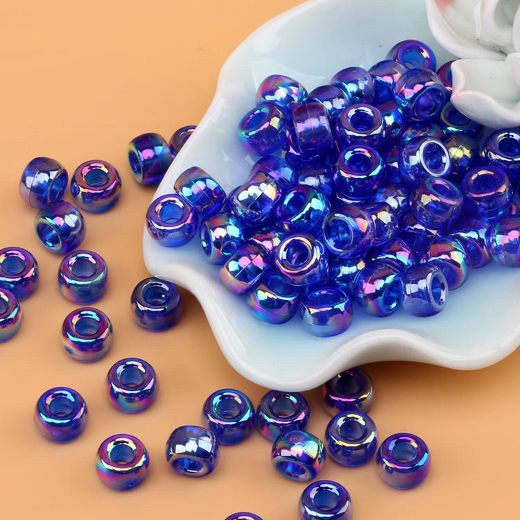 6*9mmAB彩珠亚克力彩色大孔珠儿童手链串珠编发头饰散珠约1870颗详情图5