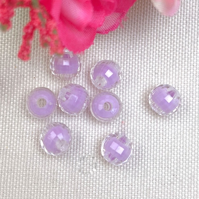 内彩珠中珠8mm内彩地球珠中珠手工DIY手链项链饰品配件亚克力珠子四季花材料详情图3