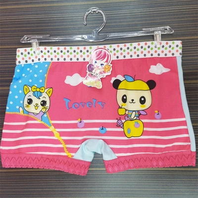 Foreign Trade Girls Printed Cute Cartoon Lace Cute Skin Comfortable Boxer Briefs