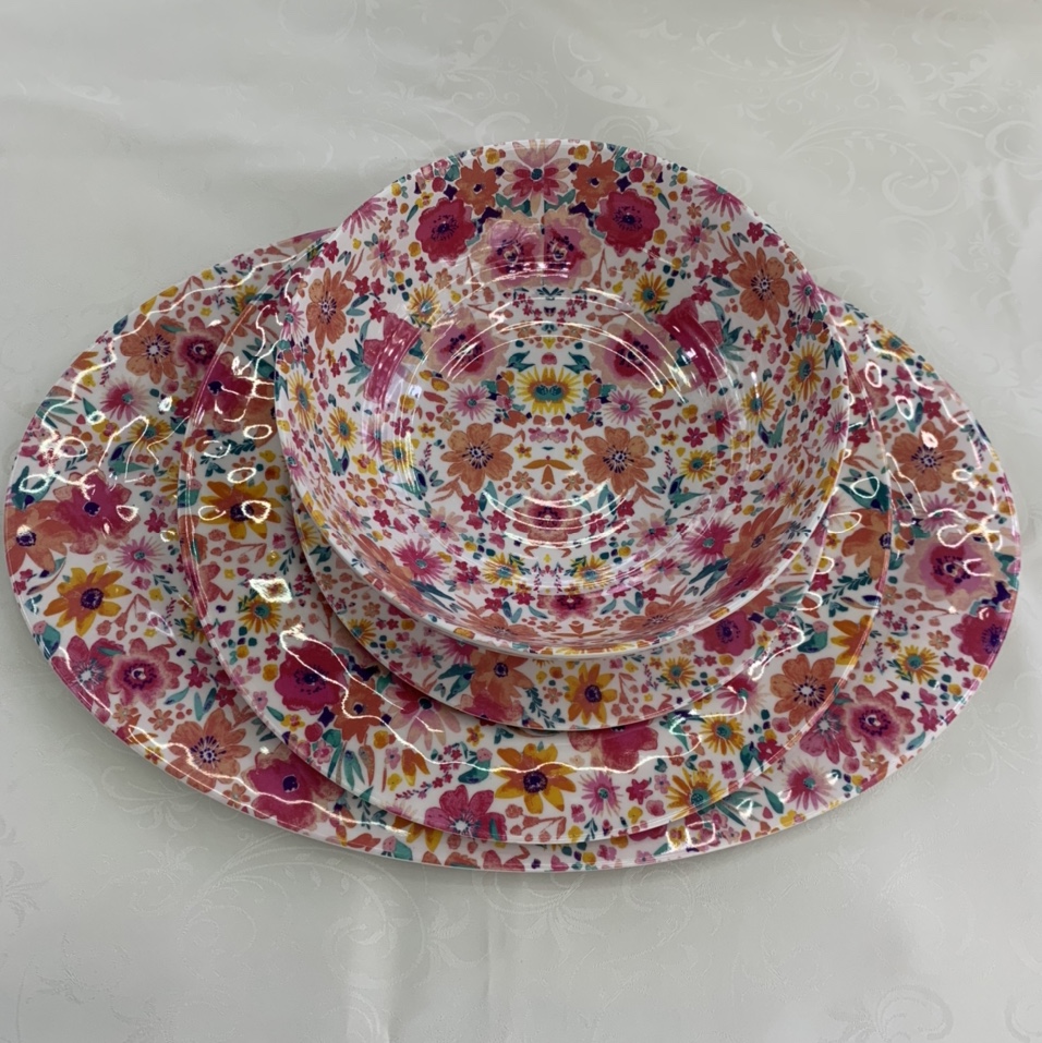Wholesale melamine dinnerware with plate and bowl