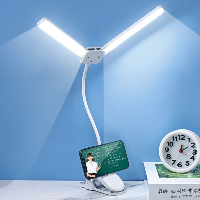 Clamping Led Table Lamp Eye Care Learning Children's Vision Protection Rechargeable Plug-In Student Dormitory Special Reading Light details Picture