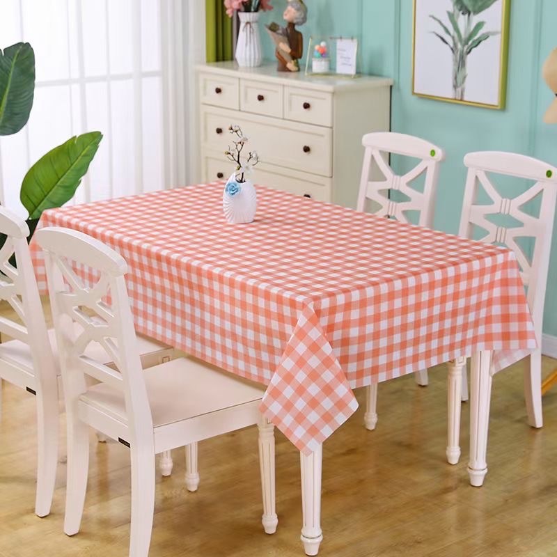 Peva Checkered Tablecloth Waterproof, Oil Proof, Wash Free Color Mixture Full Box Hair Size 137*183Cm Other Sizes Can Consult 600 Batches