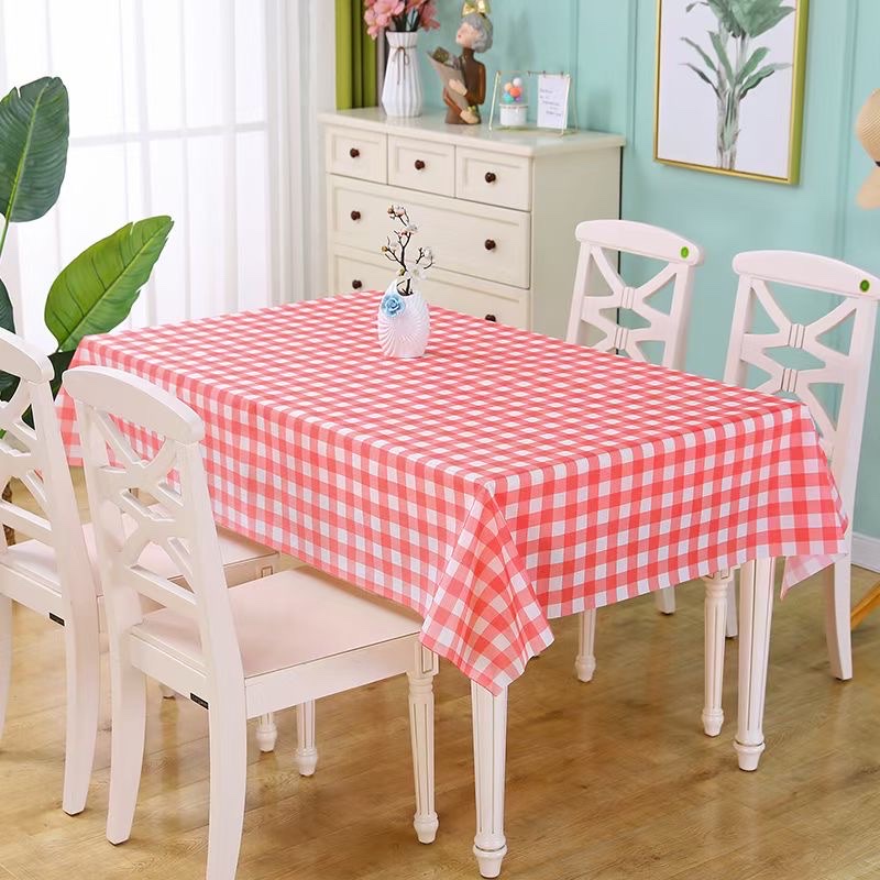 Peva Checkered Tablecloth Waterproof, Oil Proof, Wash Free Color Mixture Full Box Hair Size 137*183Cm Other Sizes Can Consult 600 Batches details Picture