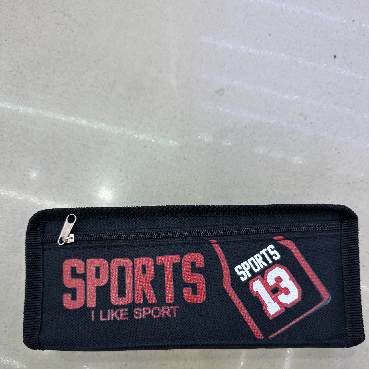 Pen Bag Men's Double Zipper Pen Bag 7523 Specification drawing