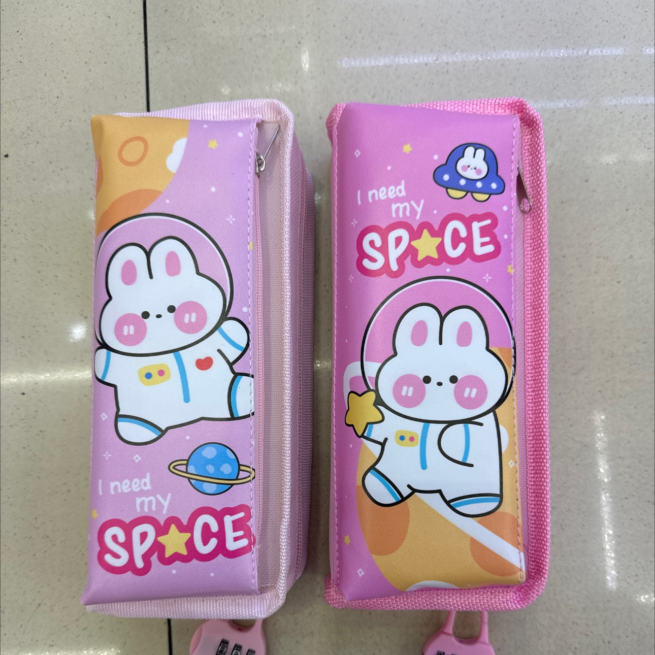 Pen Bag Women's Double Layer Pen Bag With Combination Lock 128 details Picture