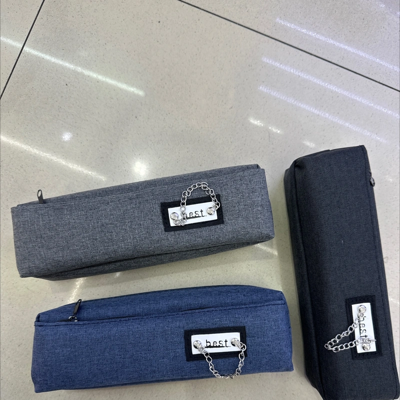Pen Bag Men's Double-Layer Pen Bag With Lining 7944