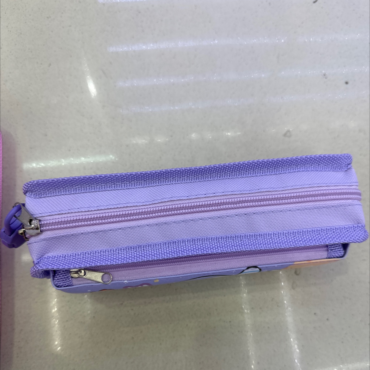 Pen Bag Women's Double Layer Pen Bag With Combination Lock 128 Specification drawing