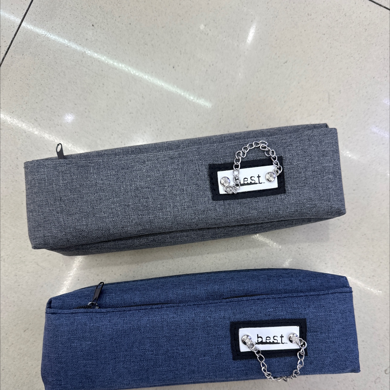 Pen Bag Men's Double-Layer Pen Bag With Lining 7944 details Picture
