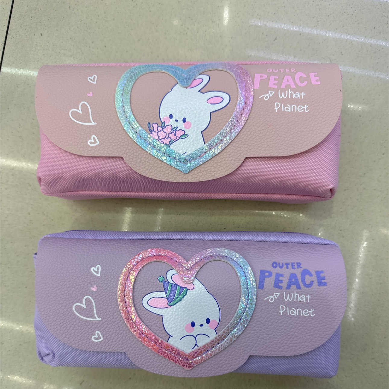 Pen Case Women's Double Layer Pen Case 7142 details Picture