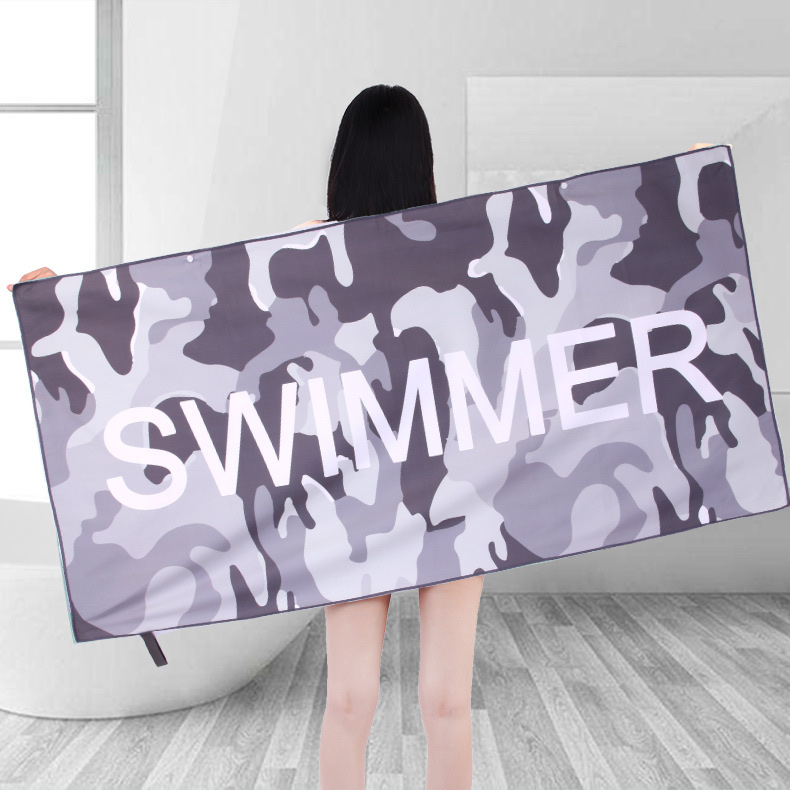 Cross-Border Amazon Printed Beach Towel Dries Fast Without Hair Thickening Application Scenario