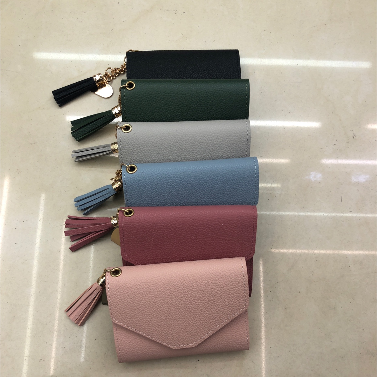 Love Pendant Three Fold Small Wallet