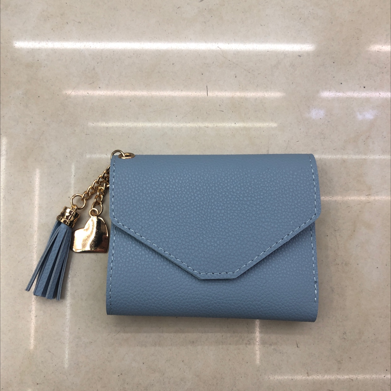 Love Pendant Three Fold Small Wallet Specification drawing