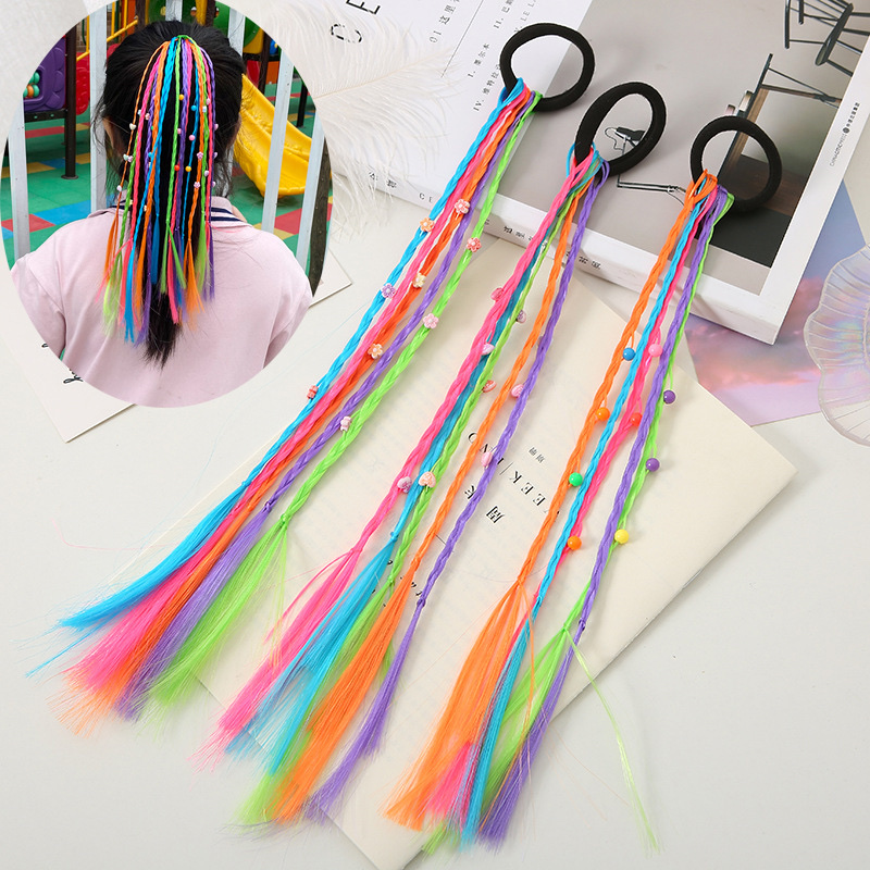 Wig headwear Women's colorful hair braid band wig accessories Children's activities fashion headwear thumbnail