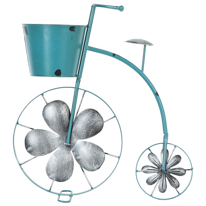 Rural Retro Creative Twine Iron Bicycle Style Flower Frame Decoration Gardening Home Grocery Window Decoration Item Picture