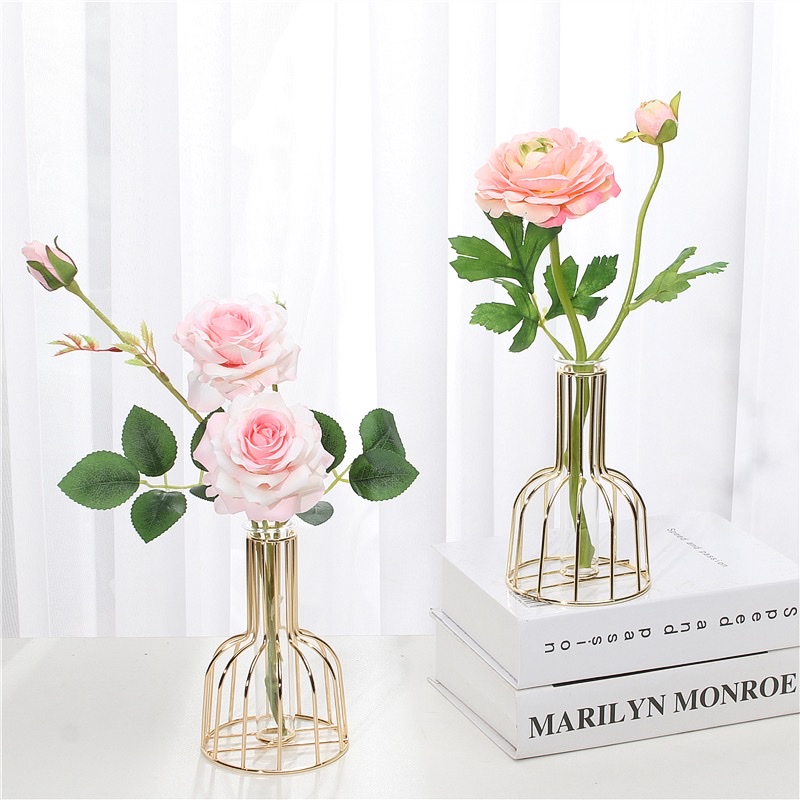 Nordic Creative Simple Light Luxury Hydroponic Small Vase Decoration Ins Wind Network Red Living Room Dry Flower Arrangement Flower Table Decoration
