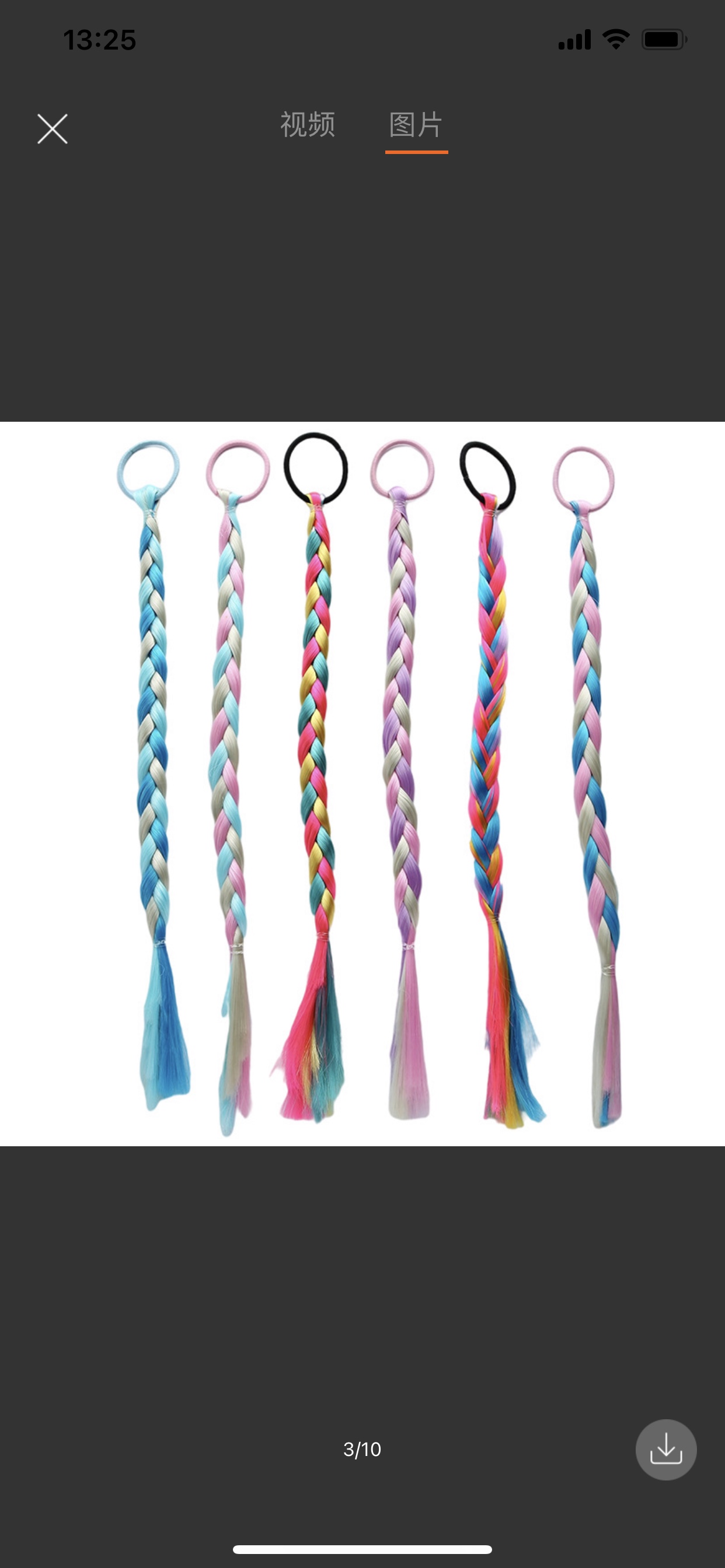 Children's ponytail children's false braid fashion new wig braid New Year headwear children's baby wig thumbnail