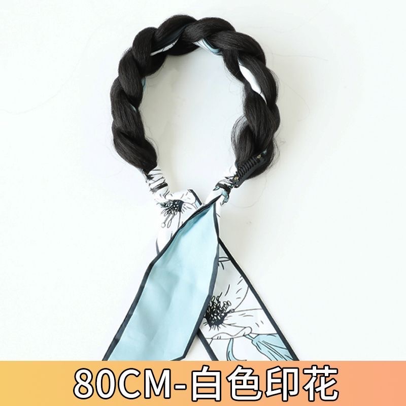 Hair Band Wig Twist Braid Increase Cranial Top Streamer Pad Hair False Braid Natural Fishbone Braid Fashion Natural Silk Scarf Headpiece Application Scenario