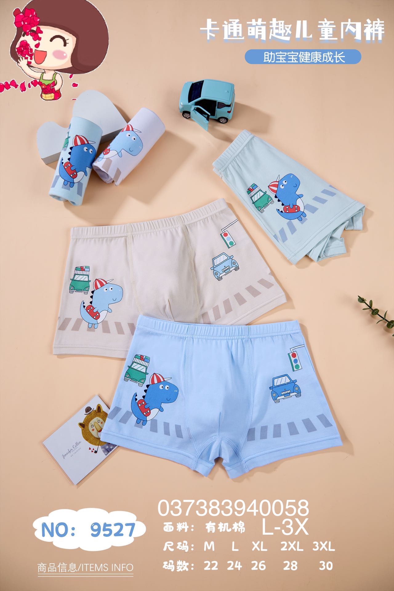 9527 Boys Rc Cotton Underwear