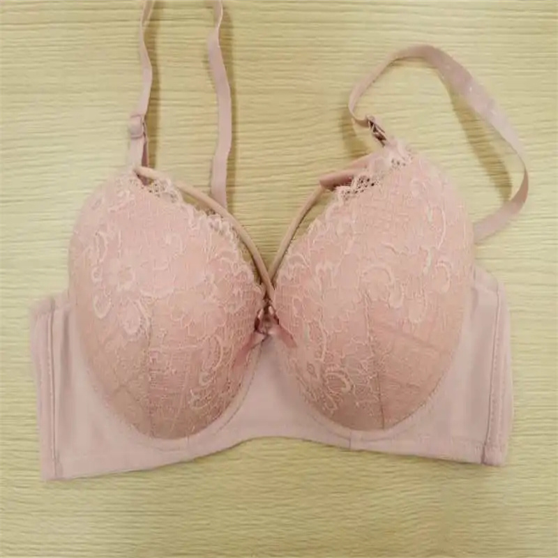 The New Central-Purpose Small Push-Up Lace Bra With Underwire Detachable Straps
