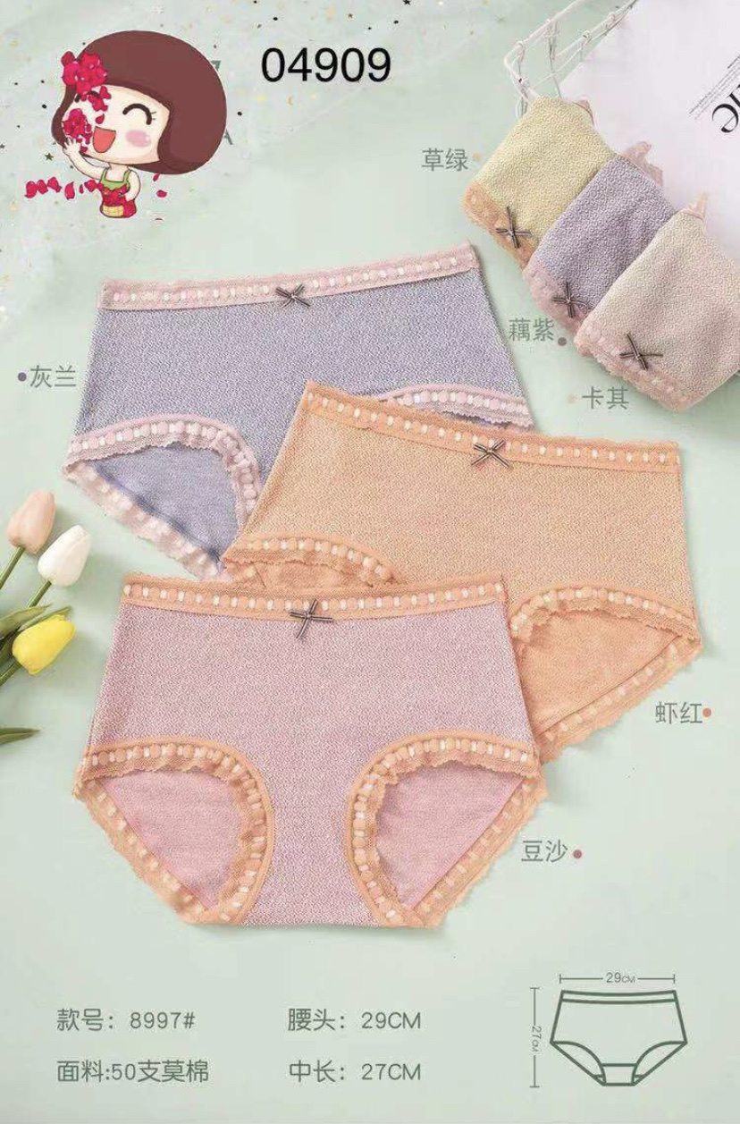 8997 Women's Mid-Waist Wormwood Panties