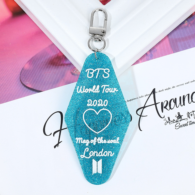 Key Chain Acrylic Pendant Perspex Printed Key Chain Custom Gift Specification drawing