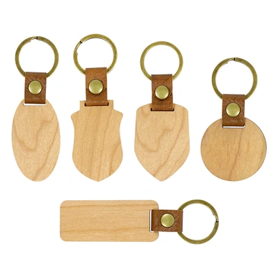 Key Chain Wooden Key Chain Wooden Key Chain Advertising Gift Key Chain Business Key Chain Cross-Border
