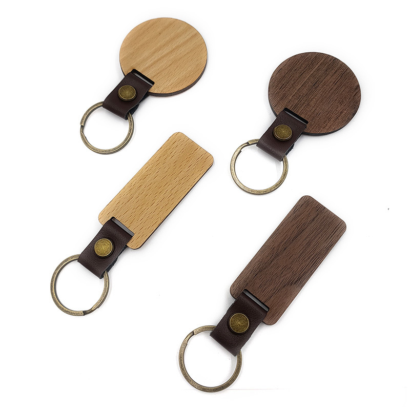 Key Chain Wooden Key Chain Wooden Key Chain Advertising Gift Key Chain Business Key Chain Cross-Border details Picture
