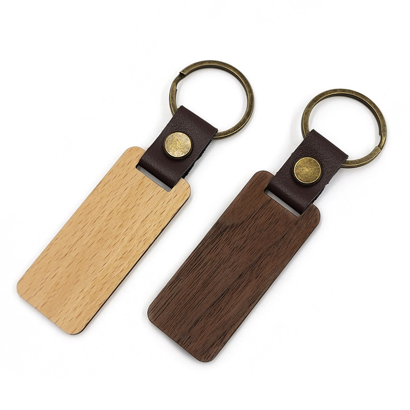 Key Chain Wooden Key Chain Wooden Key Chain Advertising Gift Key Chain Business Key Chain Cross-Border Specification drawing