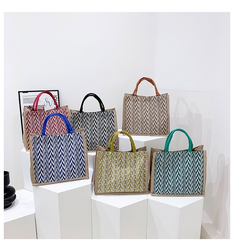 New Trend Cotton, Linen And Canvas Portable Shopping Leisure Large Capacity Multi-Functional Bag Item Picture