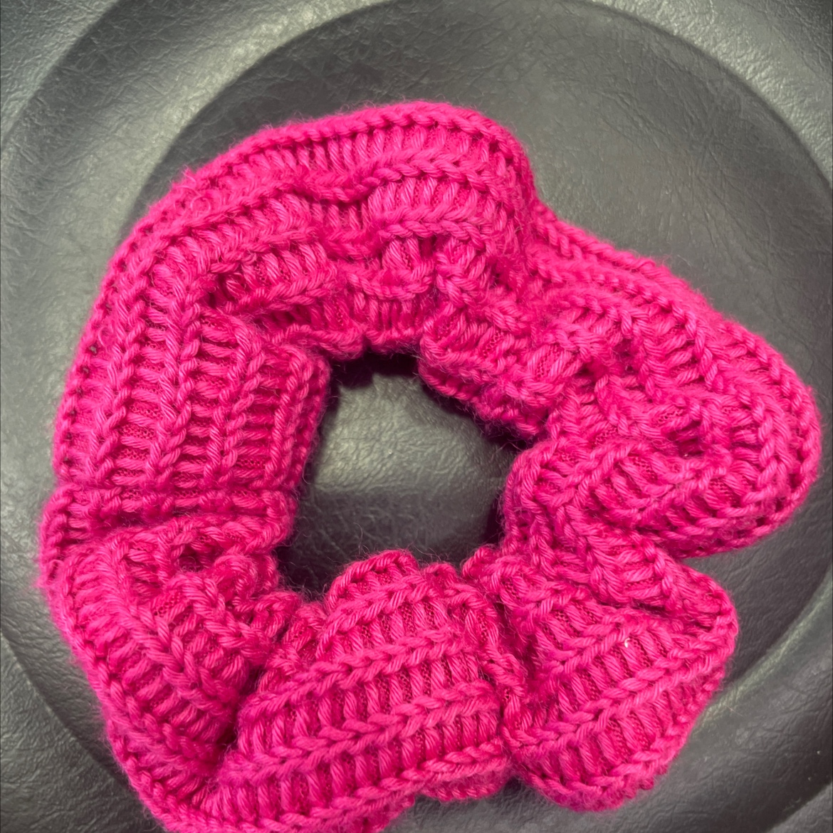 Candy-Colored Waffle Colon Loop Headband Knitted Scrunchie Japanese And Korean Basic Hair Accessories details Picture