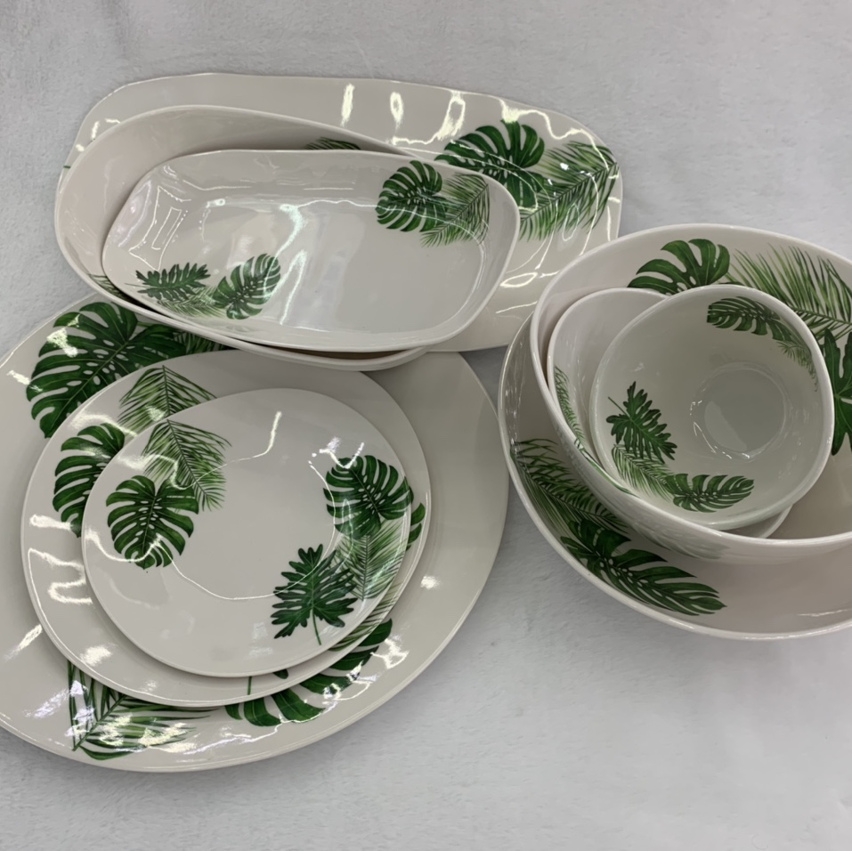 Melamine tableware set  unbeakable dinner plates and bowl thumbnail